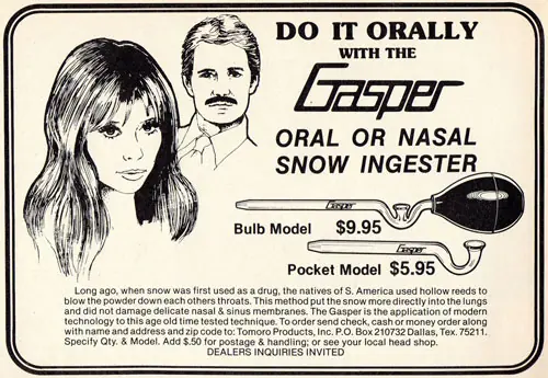 Cocaína: 26 publicidades descaradas de los '70 + YAPA