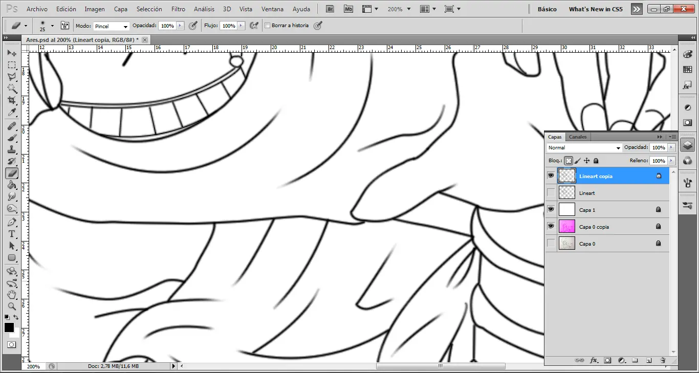 Coloreando en Photoshop [Parte VI]: Delineando o Lineart