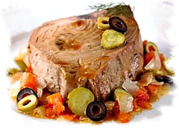 Atún con salsa de aceitunas