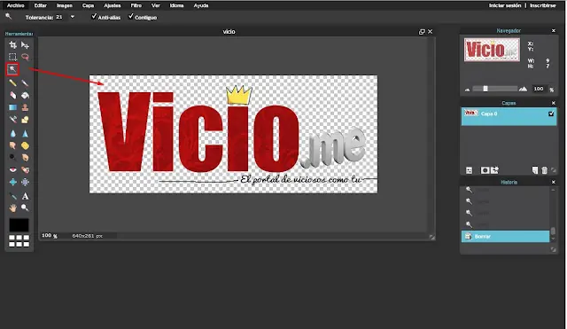 quitar fondo a una imagen