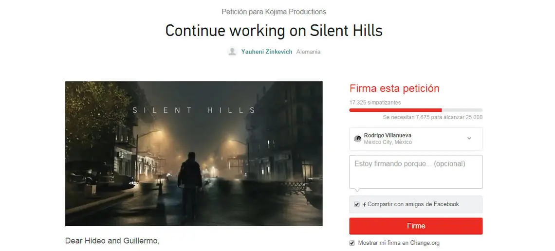Reunen firmas para terminar Silent Hills