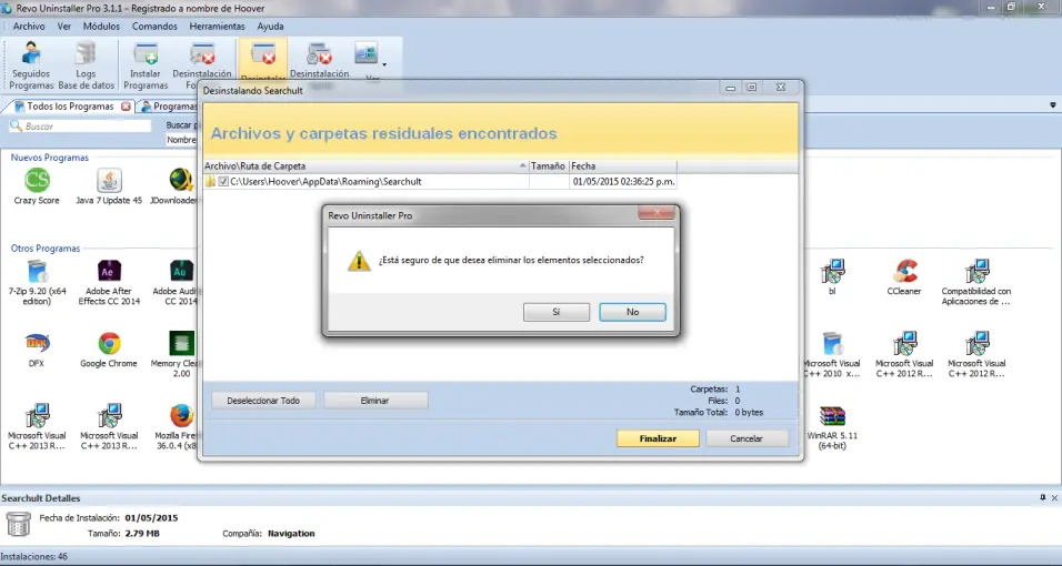 eliminar searchult de chrome