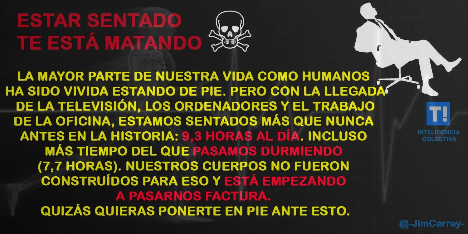 Estar sentado te está matando y no lo sabías, ¡¡entrá!!