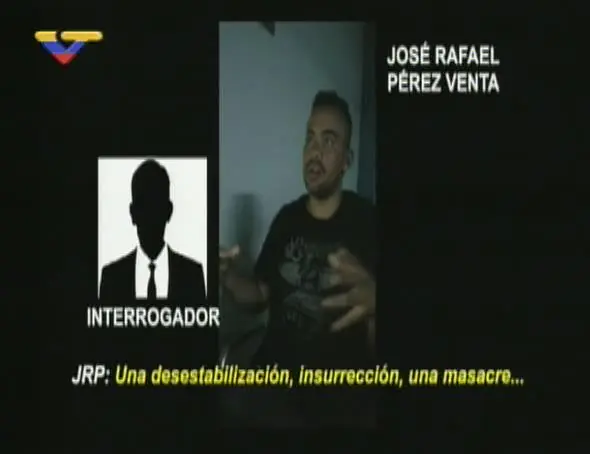 Opositor confiesa actos de violencia, armas y financiamiento
