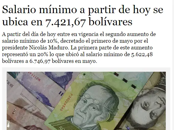 sueldo minimo