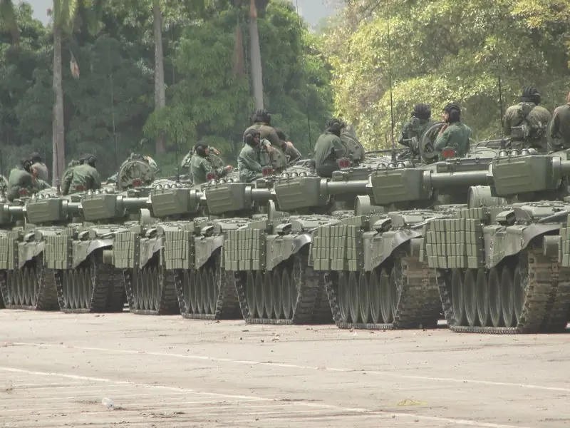 Tanque T-72B1 del Ejército de Venezuela.