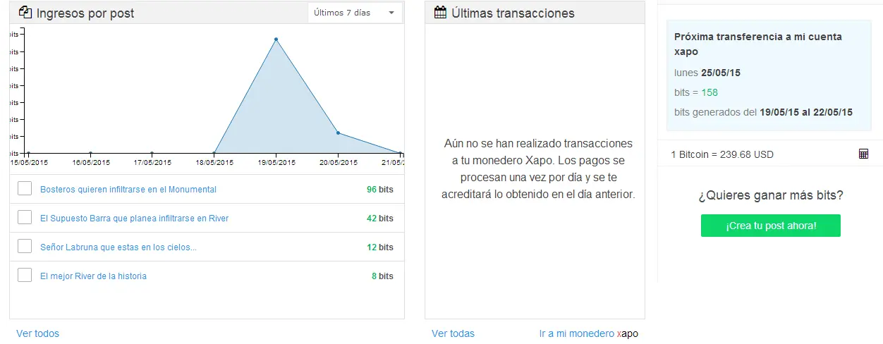 Me cagaron 8651 Bits y exijo que me los devuelvan!