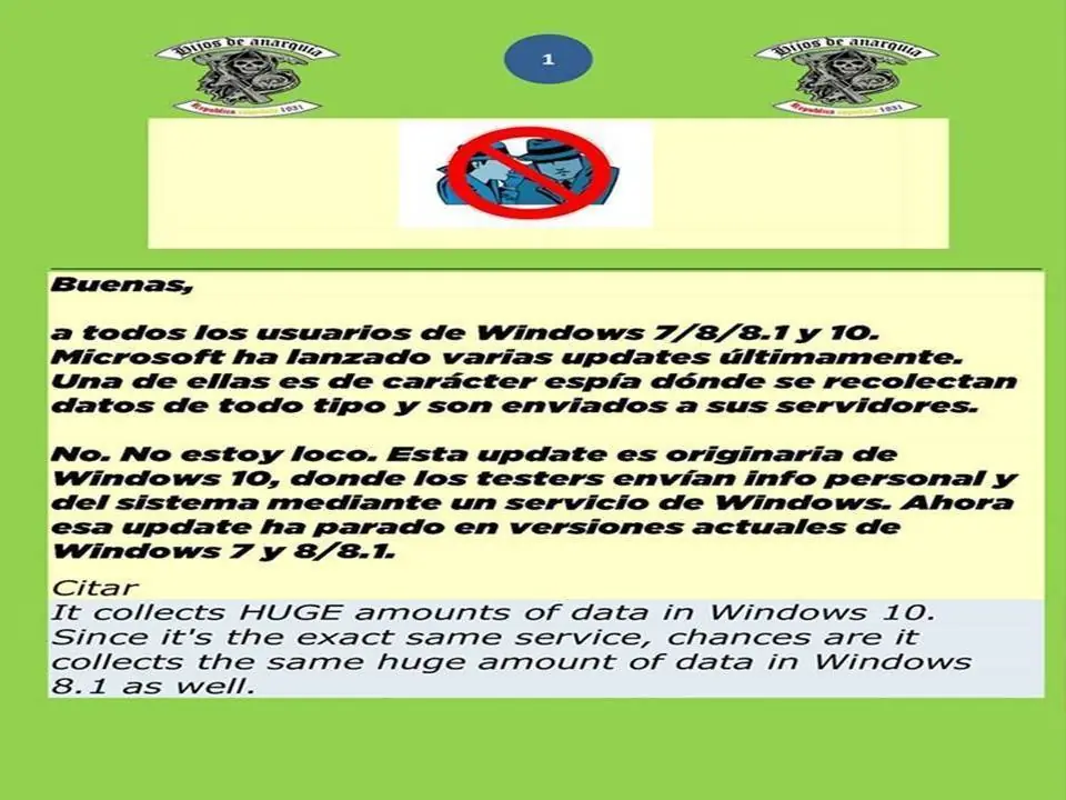 Alguien lo sabe el codigo de Espias update windows 7,8 y 10