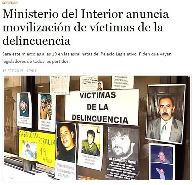 Uruguay - Mañana, marcha por inseguridad