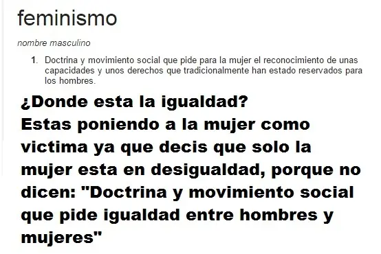 Feminismo es igualdad? pasa y fijate
