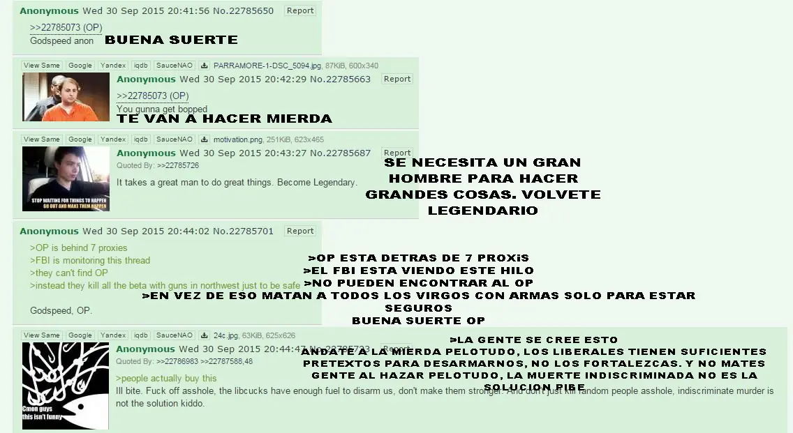 Avisó en 4chan que iba a matar gente en una escuela, lo hizo