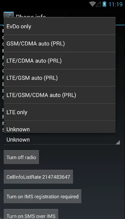 activar 4g en android