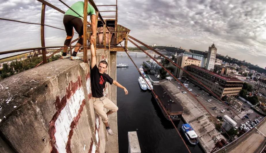 hanging on