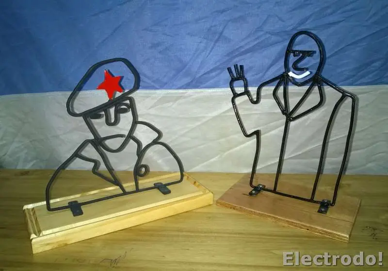 escultura con alambres