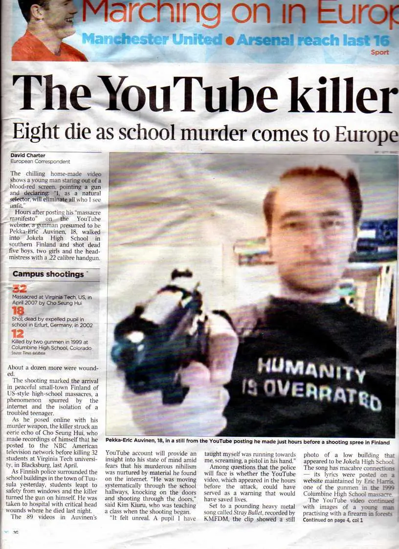 masacre escolar en finlandia