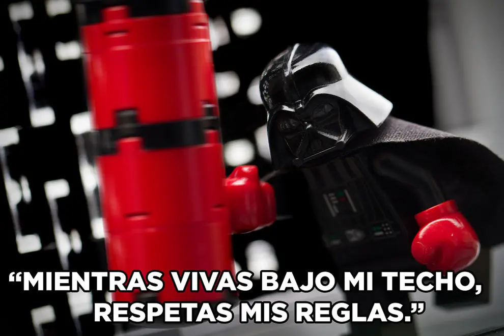 Darth Vader ilustrando Frases de Un Buen Padre