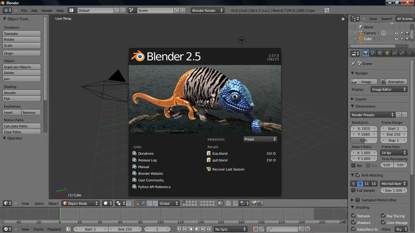Pasá Blender al Español con éste post.