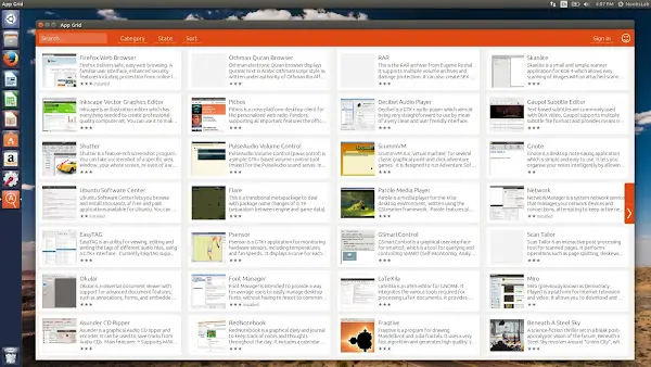 App cuadrícula Una alternativa a Ubuntu Software Center