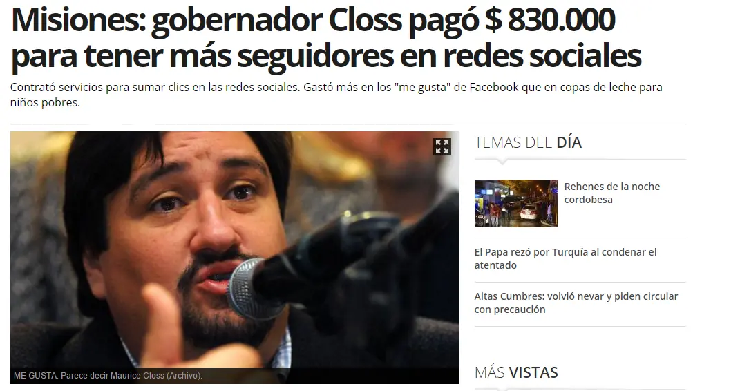 Ministro de Scioli denunciado gasto 830.000 en facebook