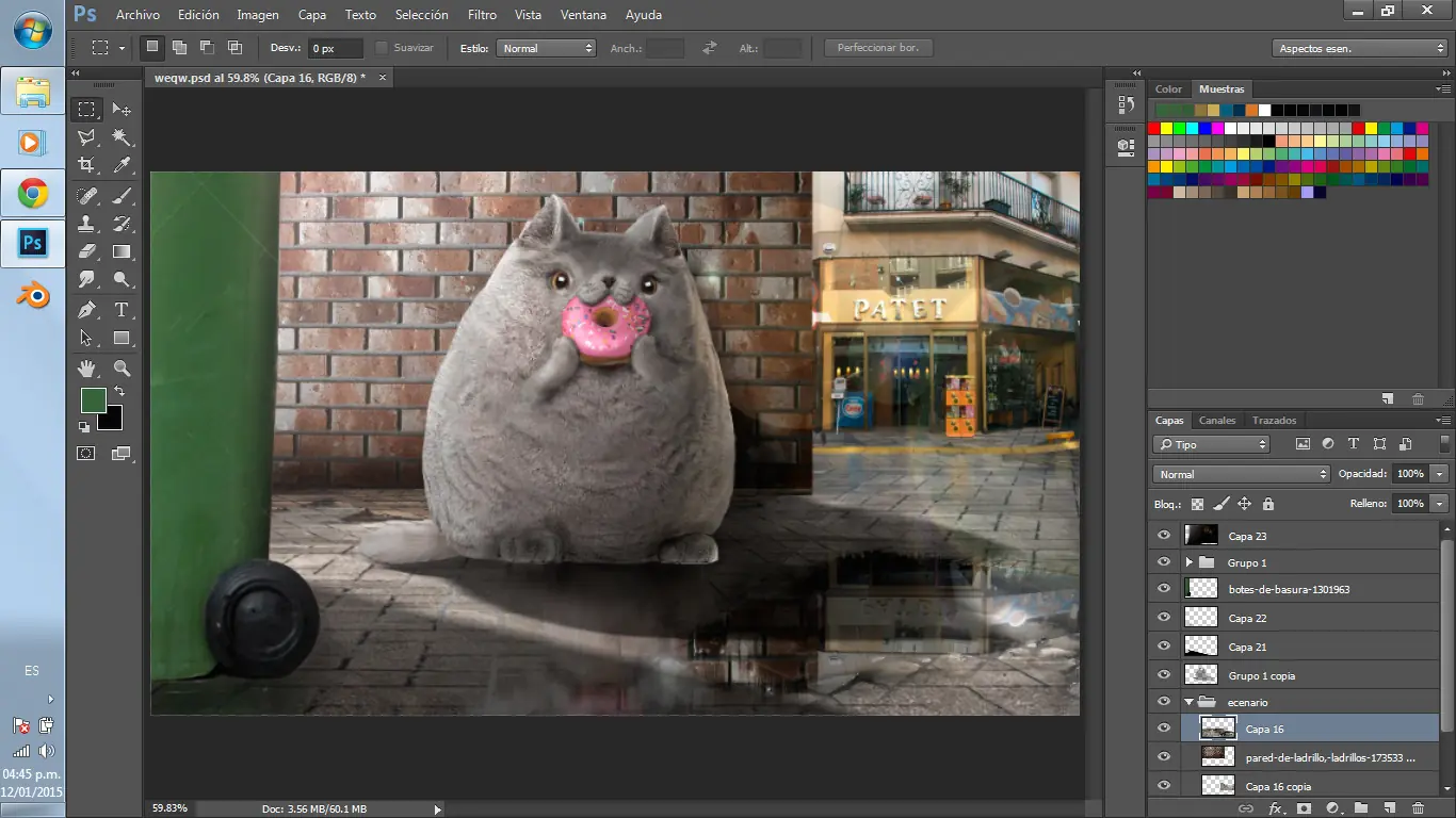 pusheen La Dona perdida (arte propio)