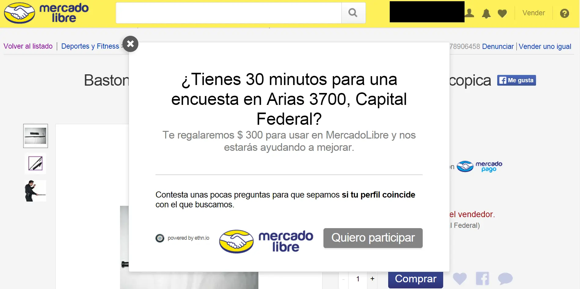 Atento - Falsa encuesta MercadoLibre