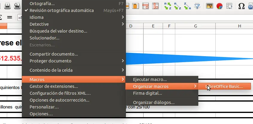 Macros – importe en letras – Libreoffice