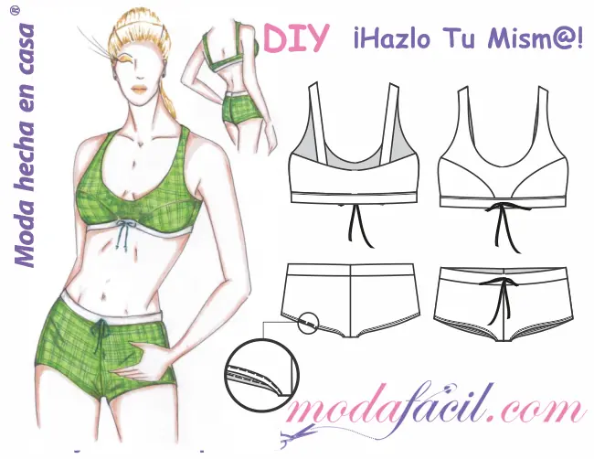 Bikini con patrones (bañador de dos piezas)