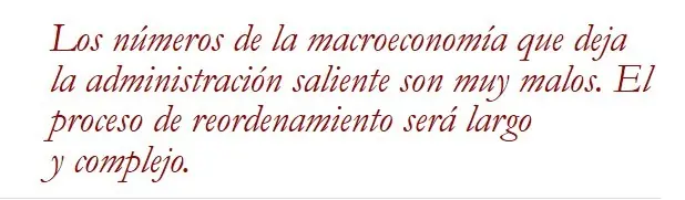 Nos espera un largo proceso para reordenar la economía.