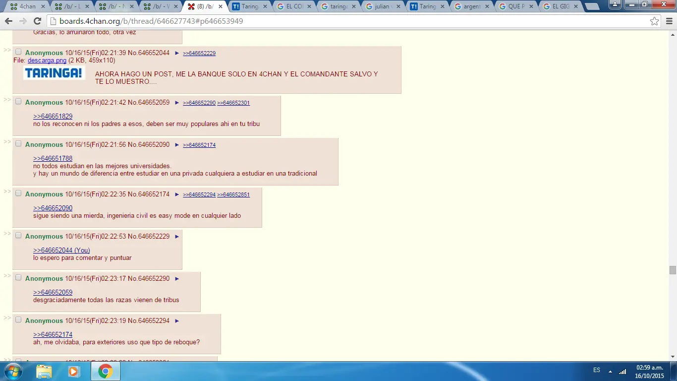 Me la banque solo en 4chan y te lo muestro