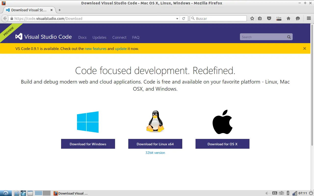 Instala VS Code, el editor de código abierto de Microsoft