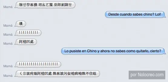 Conversaciones graciosas por WhatsApp y SMS.
