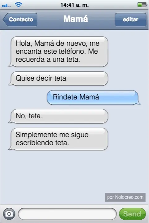 Conversaciones graciosas por WhatsApp y SMS.