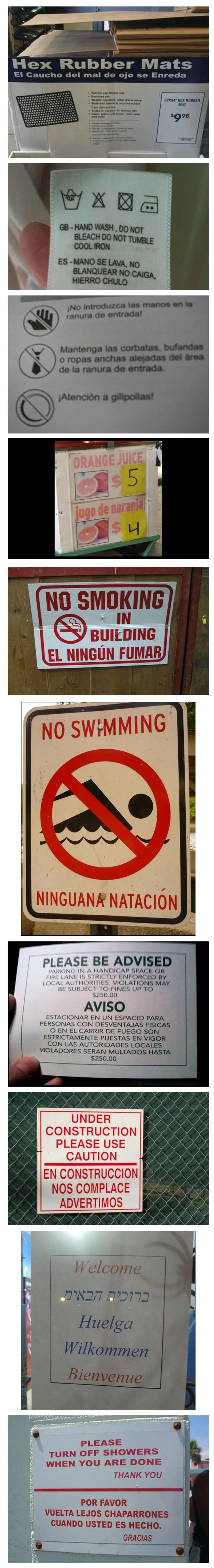 10 avisos informativos mal traducidos por google traductor