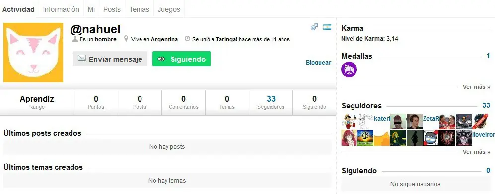 Los 20 primeros usuarios de Taringa! [En realidad 11]