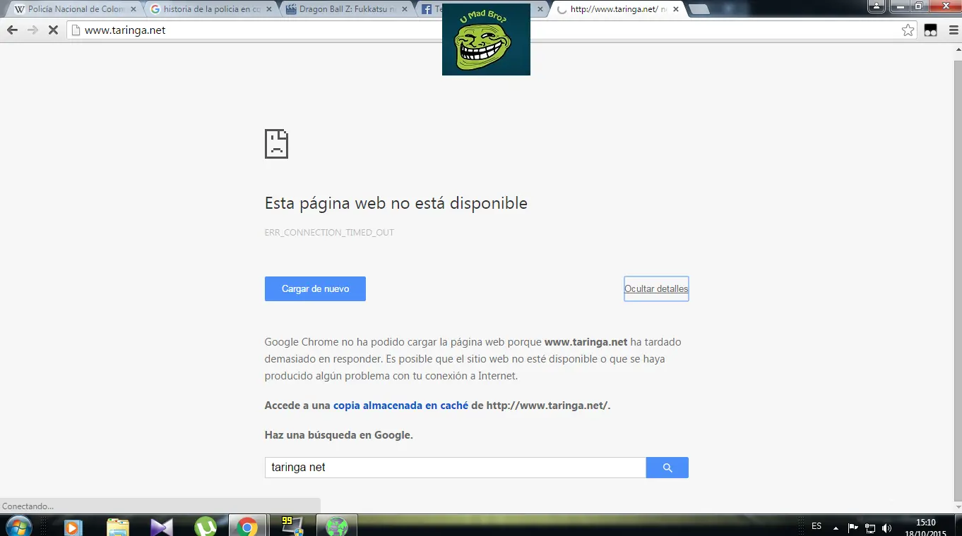 El internet me bloqueo taringa, lo solucione,y te lo muestro