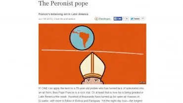 Para revista británica, el Papa es Peronista.