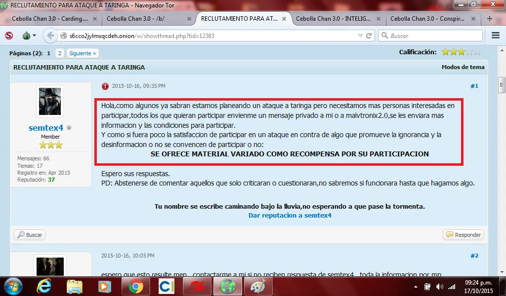 ataque a aringa