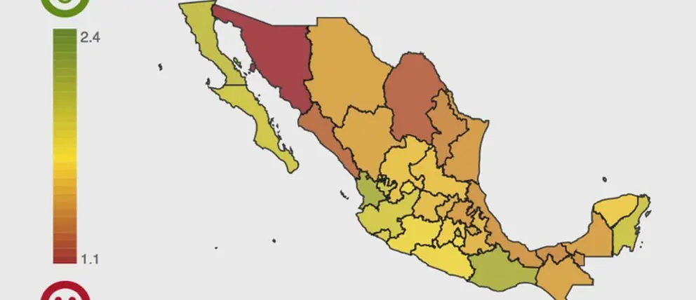 Los Estados más Felices y Tristes de México.