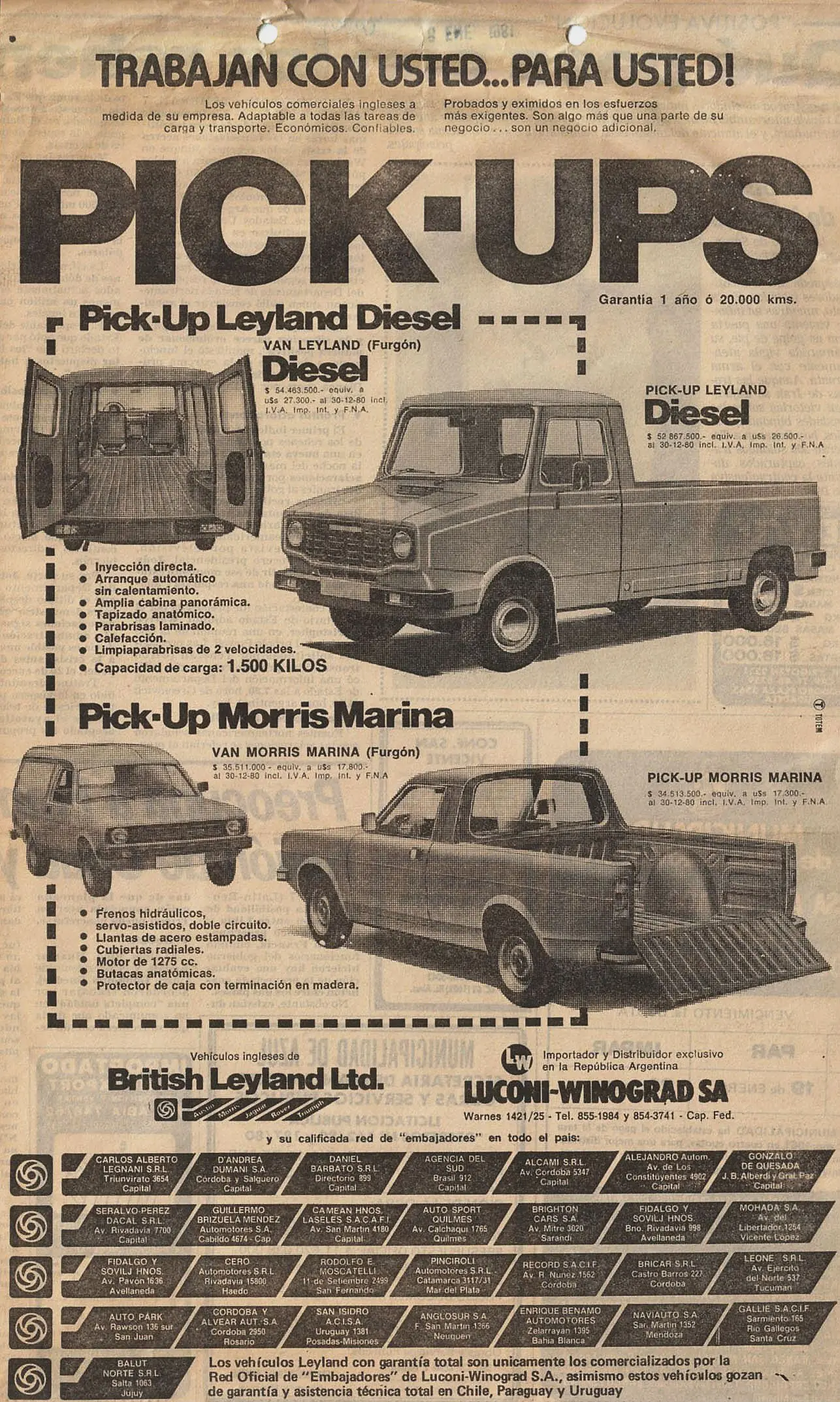 Sherpa y Marina, dos camionetas inglesas