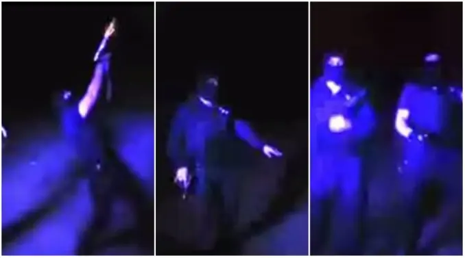video de dos policías bailando "Nene Malo" a los tiros