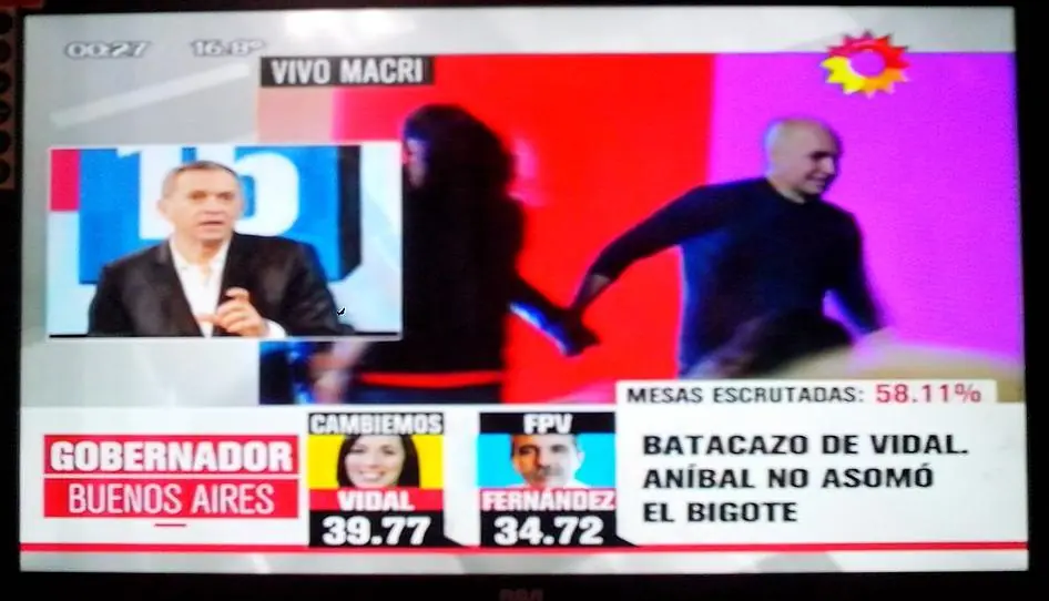 Las "placas" del Canal 13 durante la elección... + Yapa!