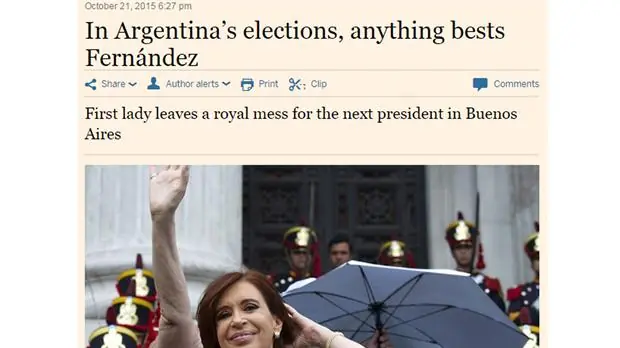 Otra vez los liberales ingleses atacan a la gran Cristina.