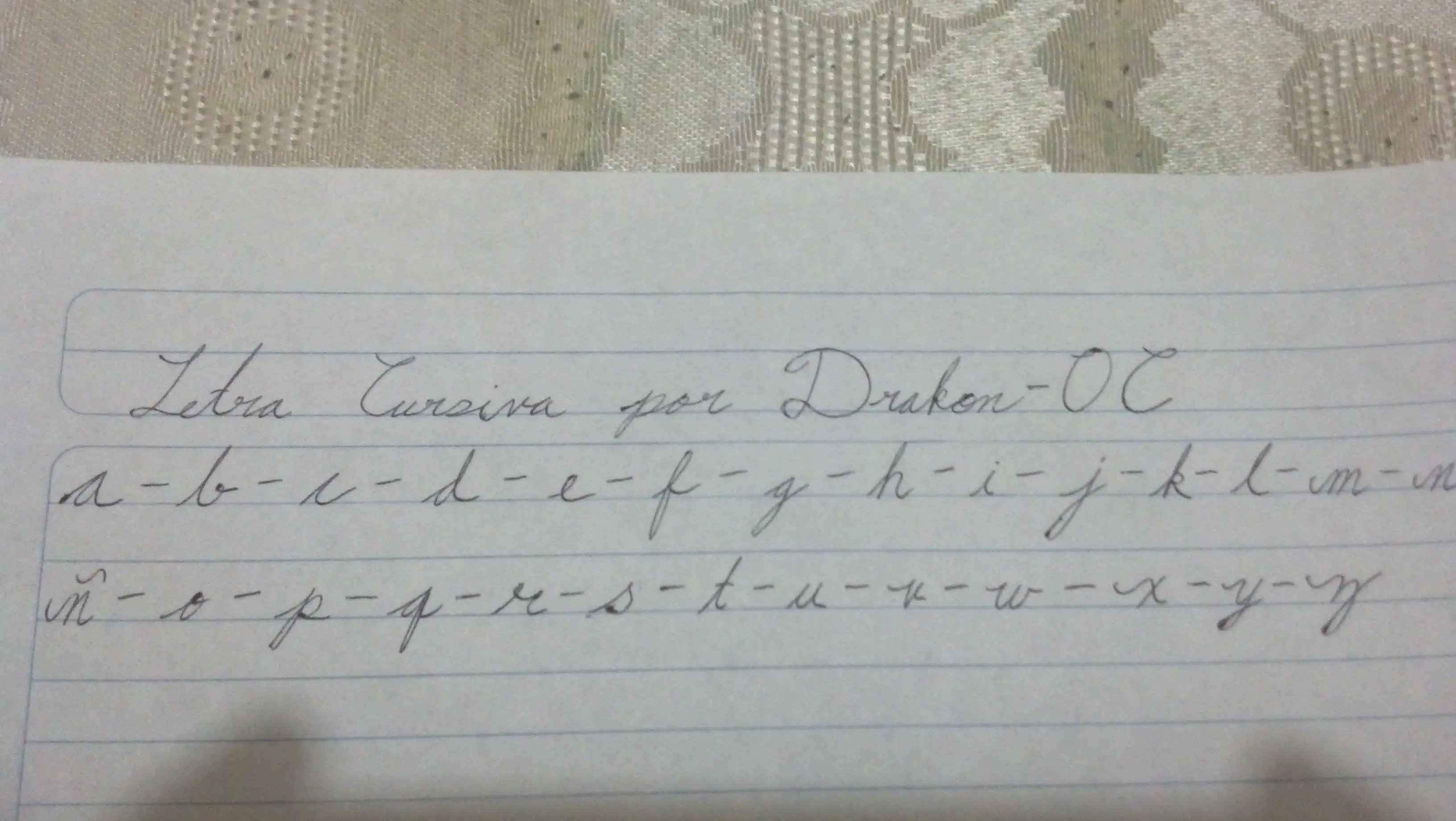 letra cursiva
