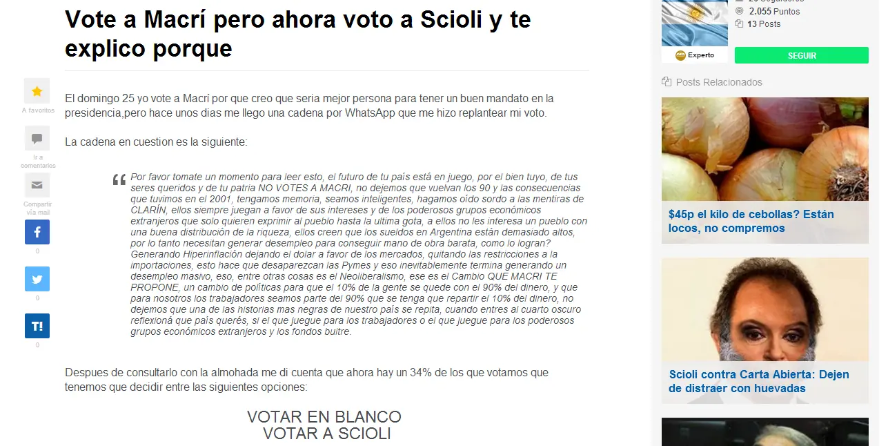 Cyber "k" con campaña sucia y mal hecha. Entra mira el colmo