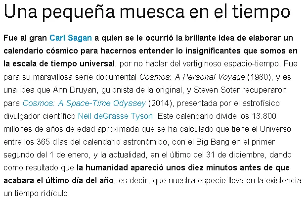 Por qué no estamos en el año 2015