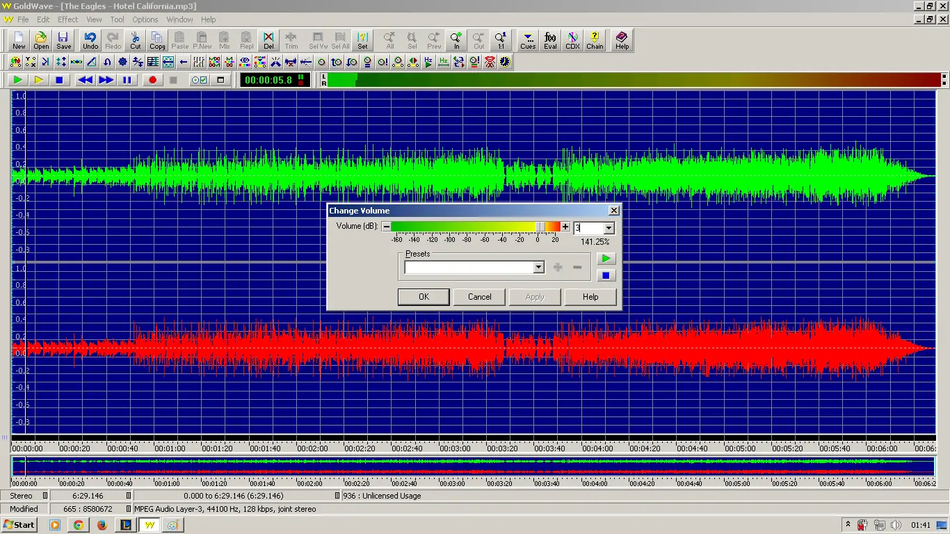 subir volumen de audio