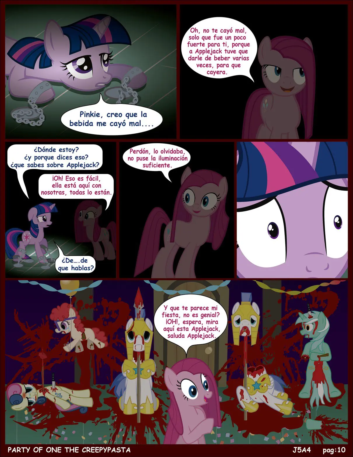 COMIC MLP Party of one the creepypasta