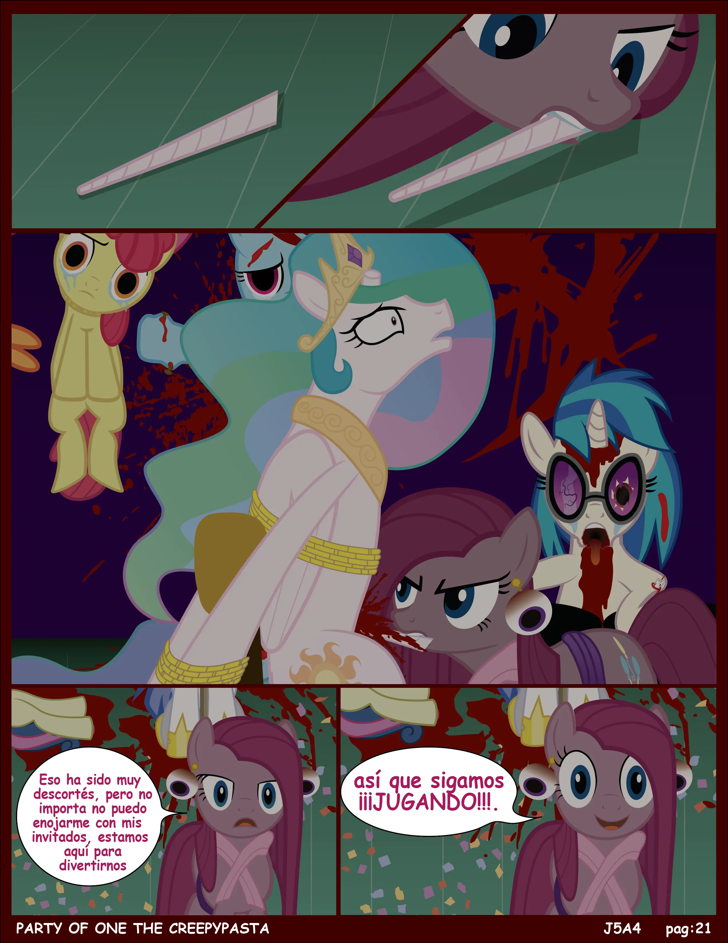 COMIC MLP Party of one the creepypasta