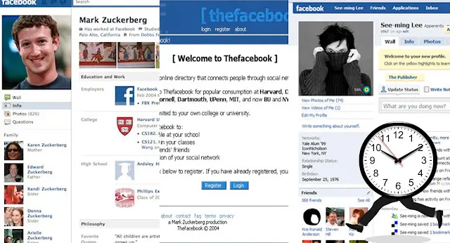 Cambio de Facebook a través de los años