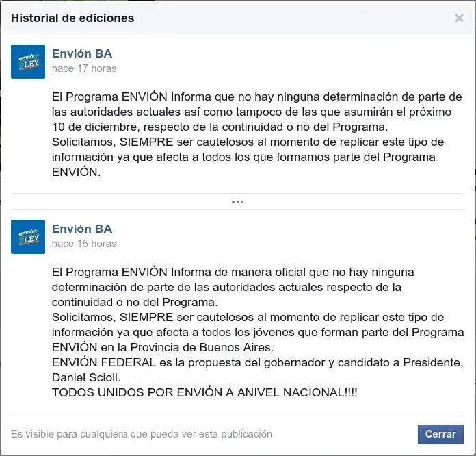 Vidal NO echará docentes ni termina con Envión o Fines.